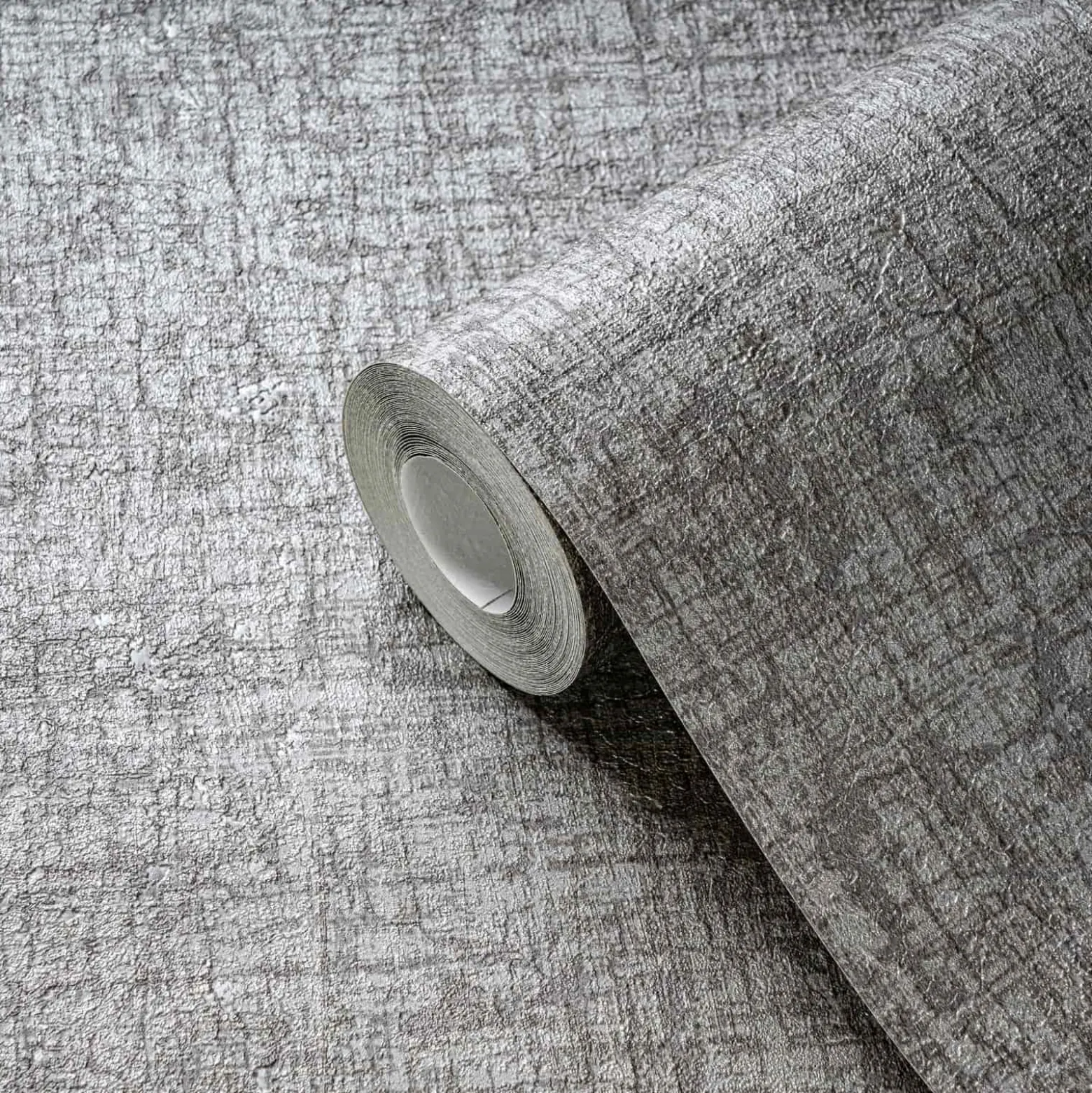Vliestapete Struktur Used-Look Grau Metallic 39564-4