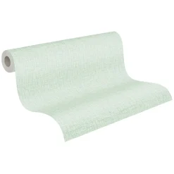 Vliestapete Textil-Design grün grau 37953-7