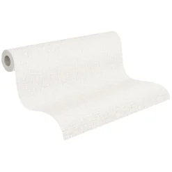 Vliestapete Textil-Design grau-weiß 37953-2
