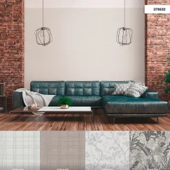 Vliestapete Textil-Design grau-weiß 37953-2