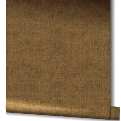 Vliestapete Textil Meliert kupfer Metallic 85737