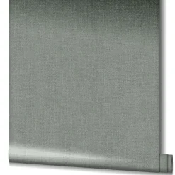 Vliestapete Textil Meliert silber-grün Metallic 85740