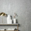 Vliestapete Textil Meliert silber gold Metallic 85736