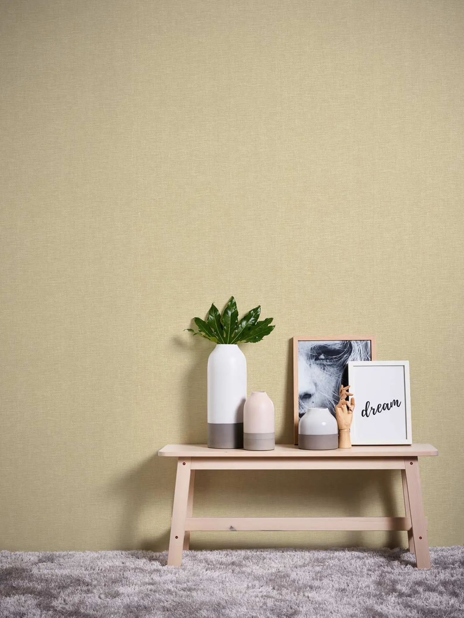 Vliestapete Textil Optik Beige 38613-4