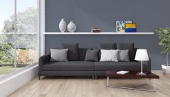 Vliestapete Textiloptik Blau Nara 38744-7 AS Creation