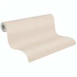 Vliestapete Textiloptik Einfarbig Beige Creme 79010-2