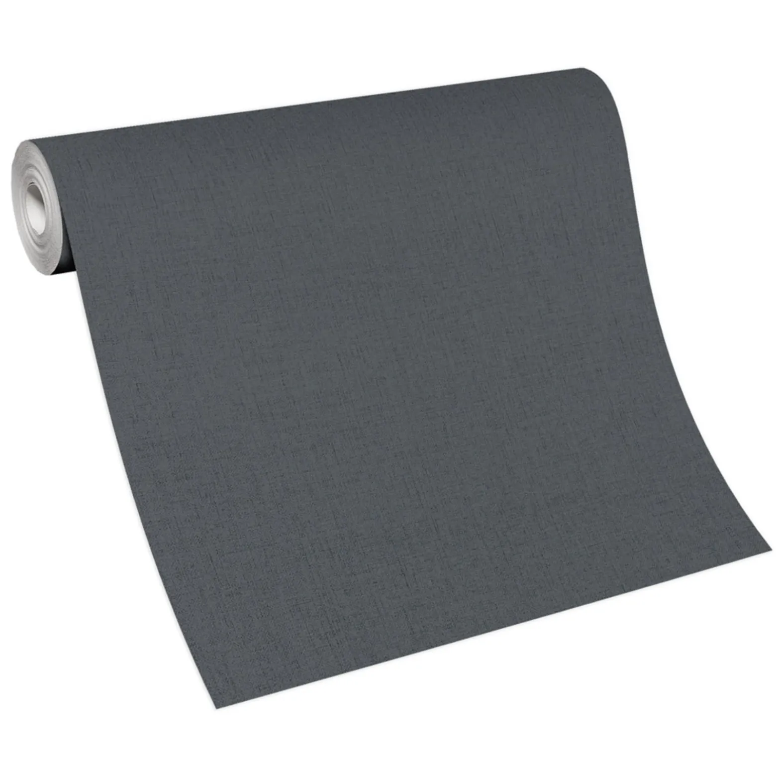Vliestapete Textil Optik Einfarbig Dunkelgrau 10359-15