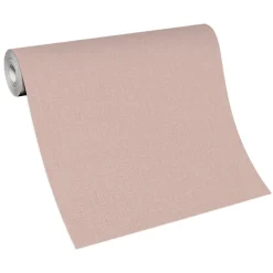 Vliestapete Textil Optik Einfarbig Rosa Beige 10359-04