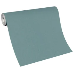 Vliestapete Textil Optik Einfarbig Türkis Blau 10359-19