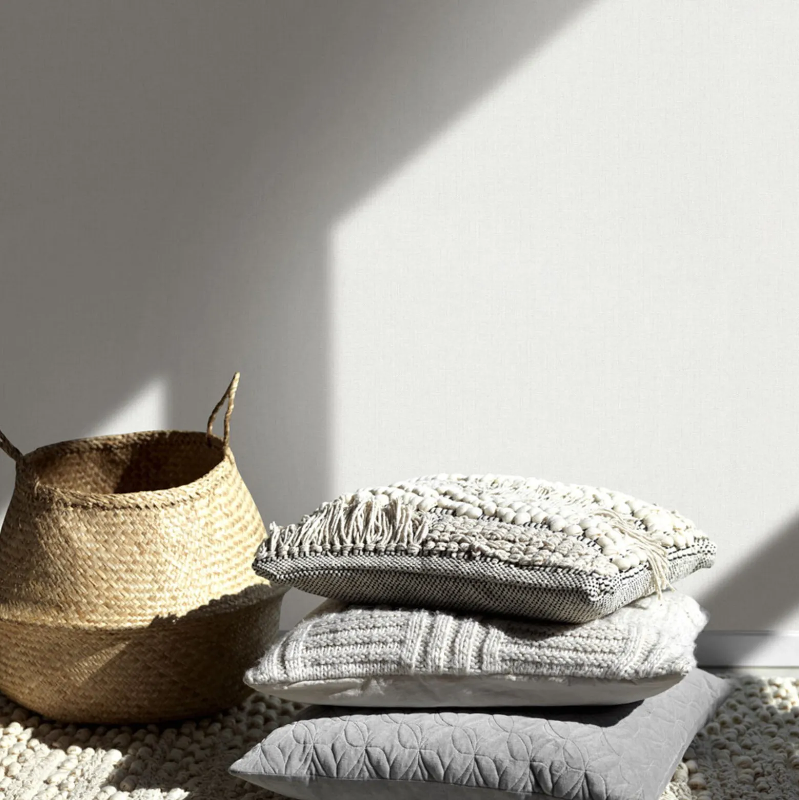 Vliestapete Textil Optik Einfarbig Hellgrau Weiß 10359-31