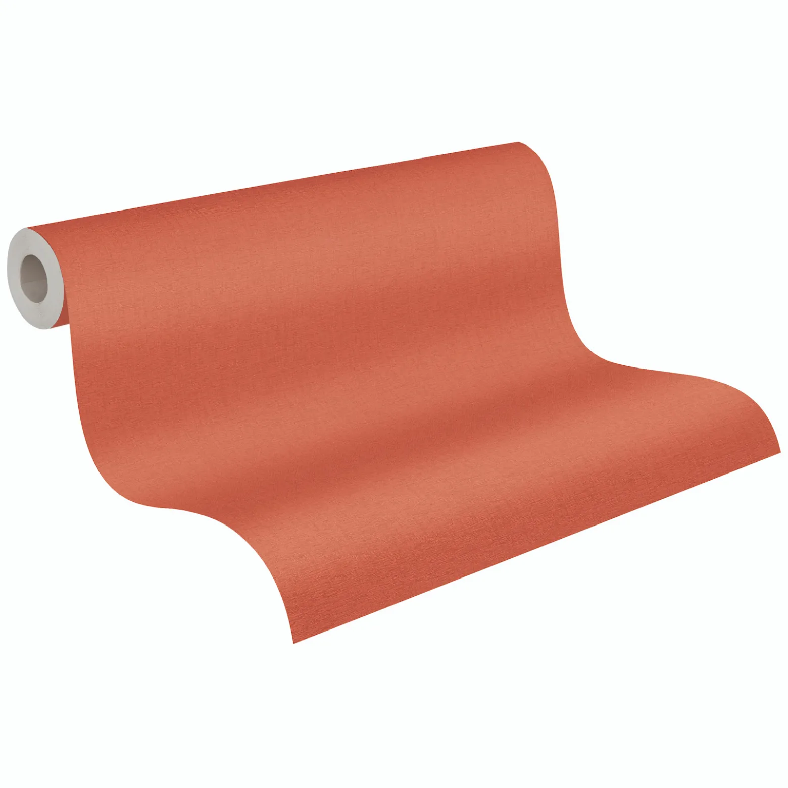 Vliestapete Textiloptik Einfarbig Rot Orange 79010-6