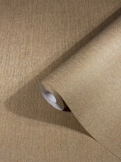 Vliestapete Textil-Optik gold metallic 32709