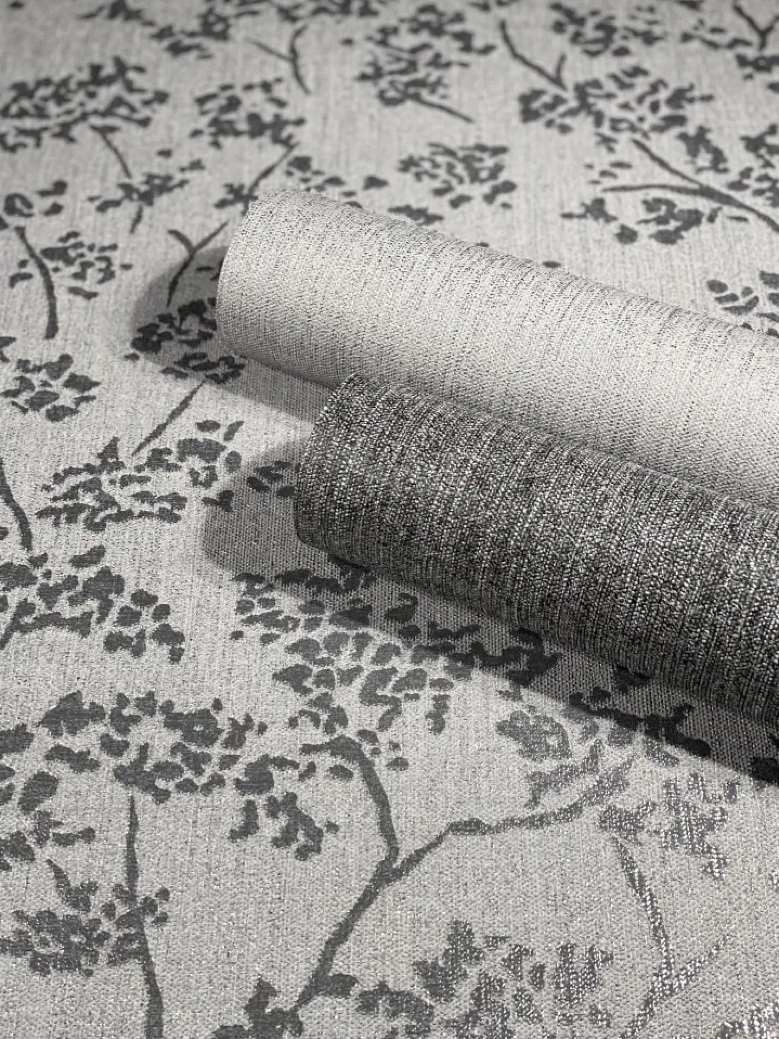 Vliestapete Textil-Optik silber metallic 32707
