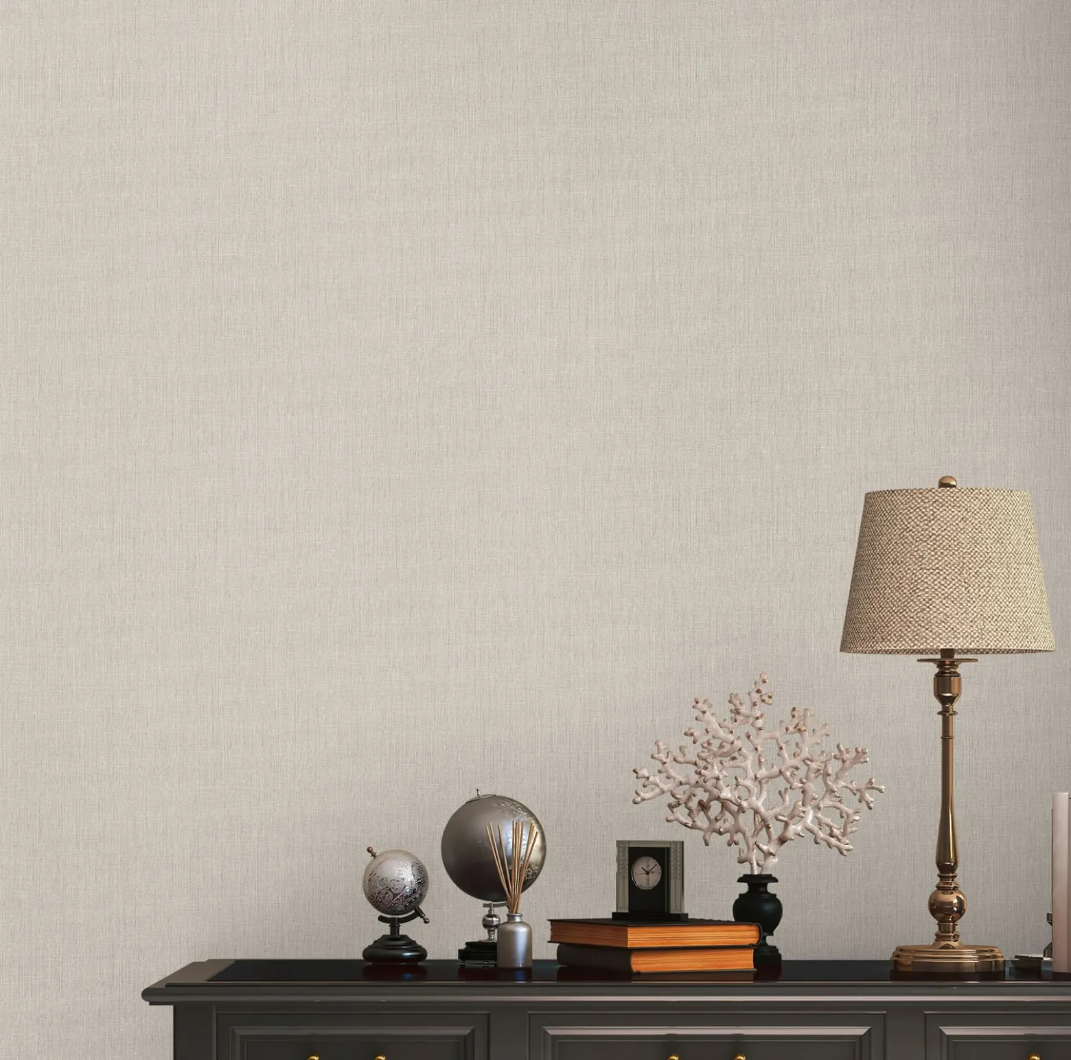 Vliestapete Textiloptik Uni Struktur Beige Braun 39651-4