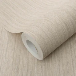 Vliestapete Textiloptik Uni Beige Grau Glitzer 10590-02