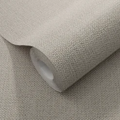 Vliestapete Textiloptik Uni Beige Grau 10463-02