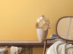 Vliestapete Textil Optik Uni Struktur Gelb 38903-6