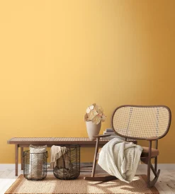 Vliestapete Textil Optik Uni Struktur Gelb 38903-6