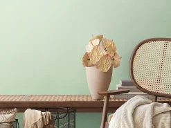 Vliestapete Textil Optik Uni Struktur Grün Mint 38903-4