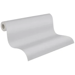 Vliestapete Textil Optik Uni Struktur Hellgrau 38903-2