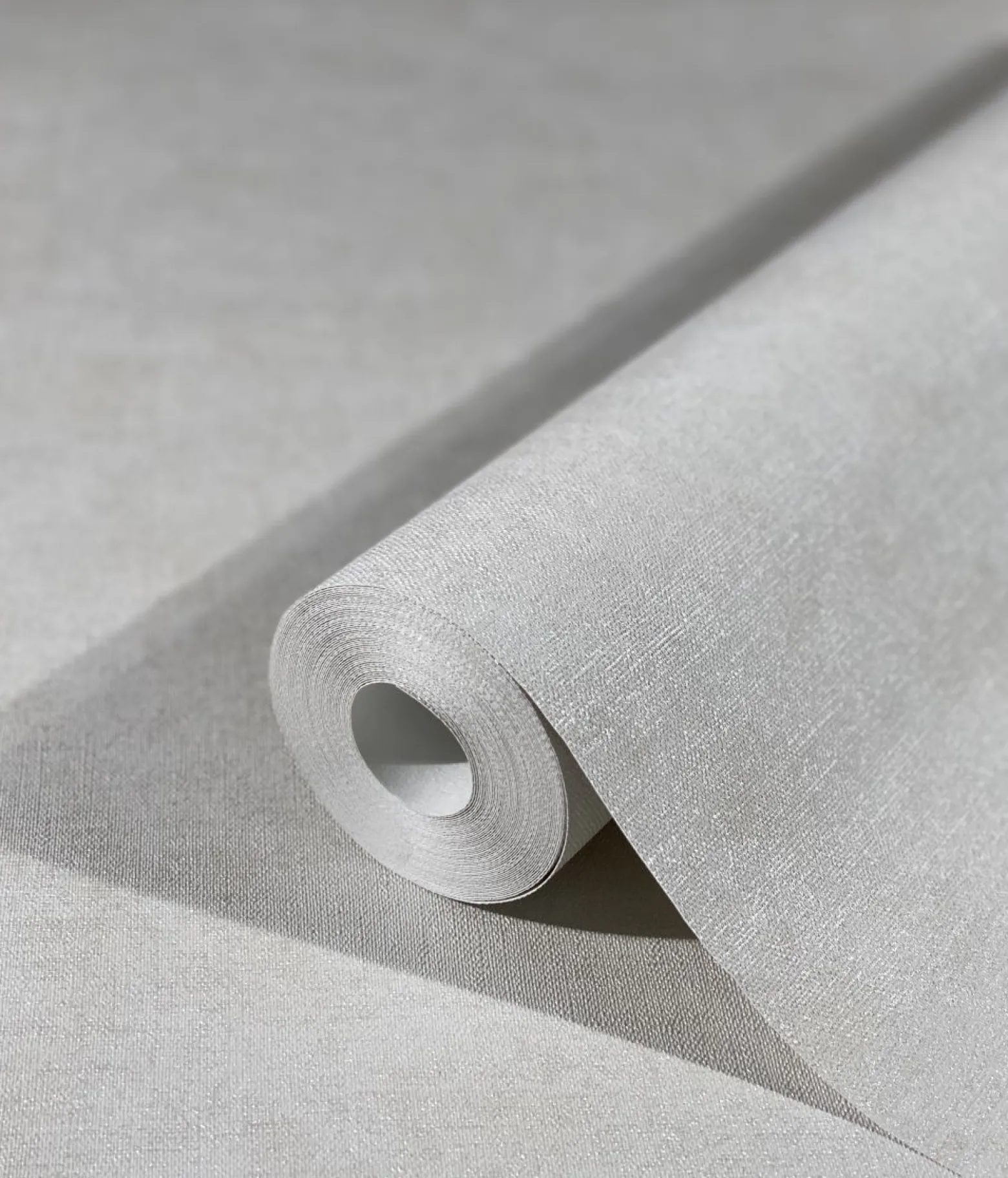 Vliestapete Textil Optik Uni Cremeweiß Metallic 33190