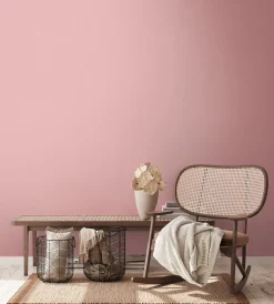 Vliestapete Textil Optik Uni Struktur Rosa Pink 38904-2