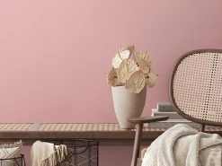 Vliestapete Textil Optik Uni Struktur Rosa Pink 38904-2