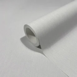Vliestapete Textil Optik Uni Modern Grau Weiß 47610