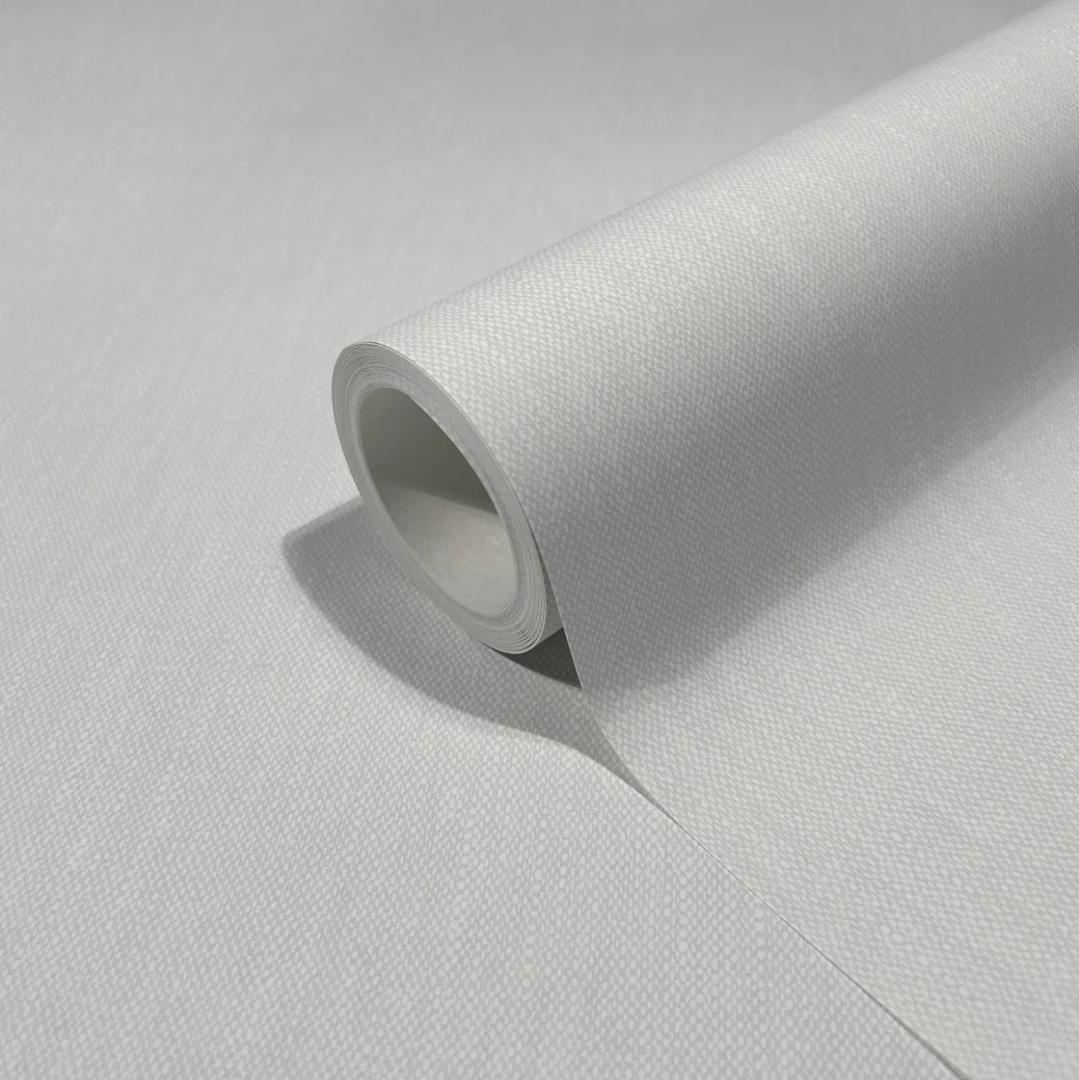 Vliestapete Textil Optik Uni Modern Grau Weiß 47610