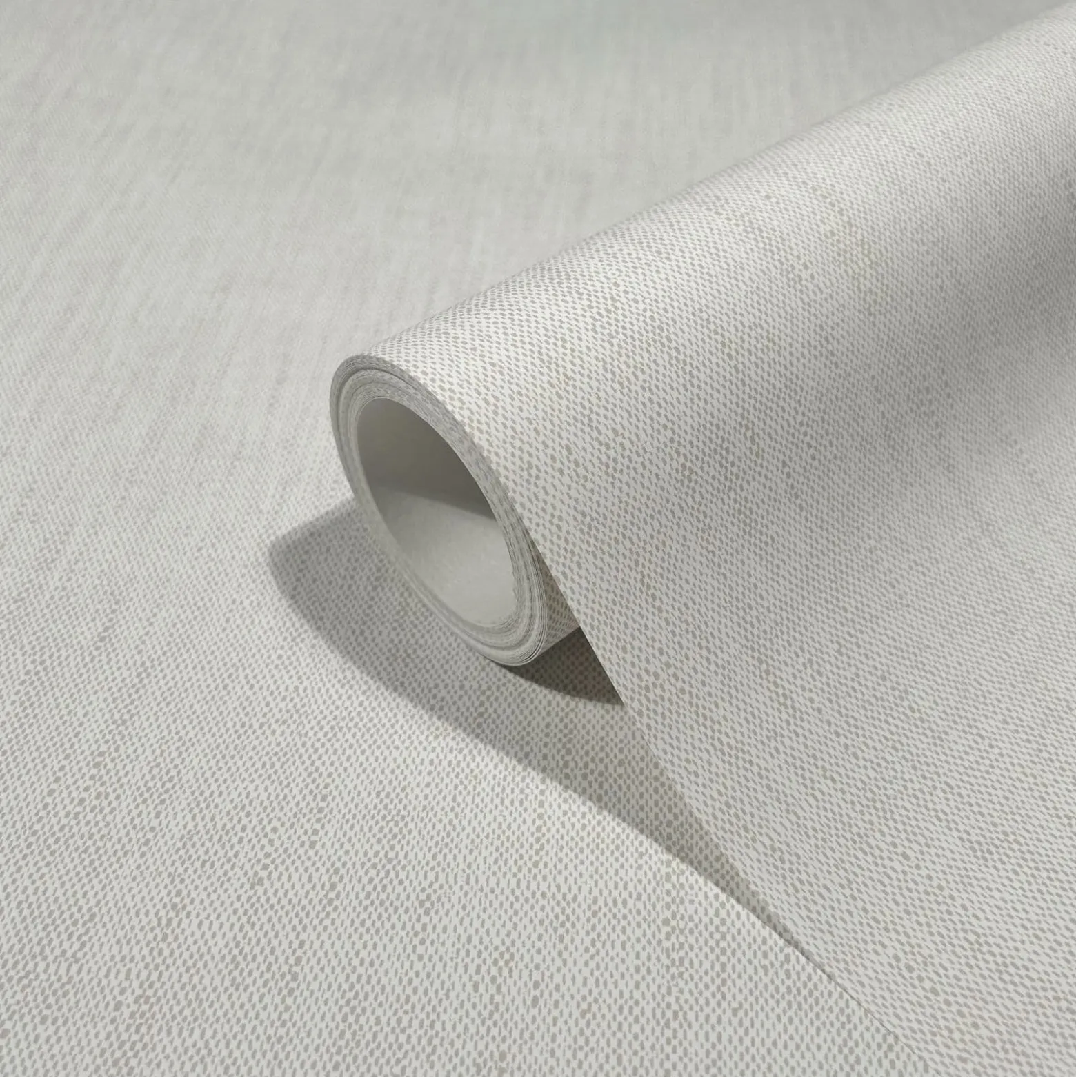 Vliestapete Textil Optik Uni Modern Weiß Beige 47614