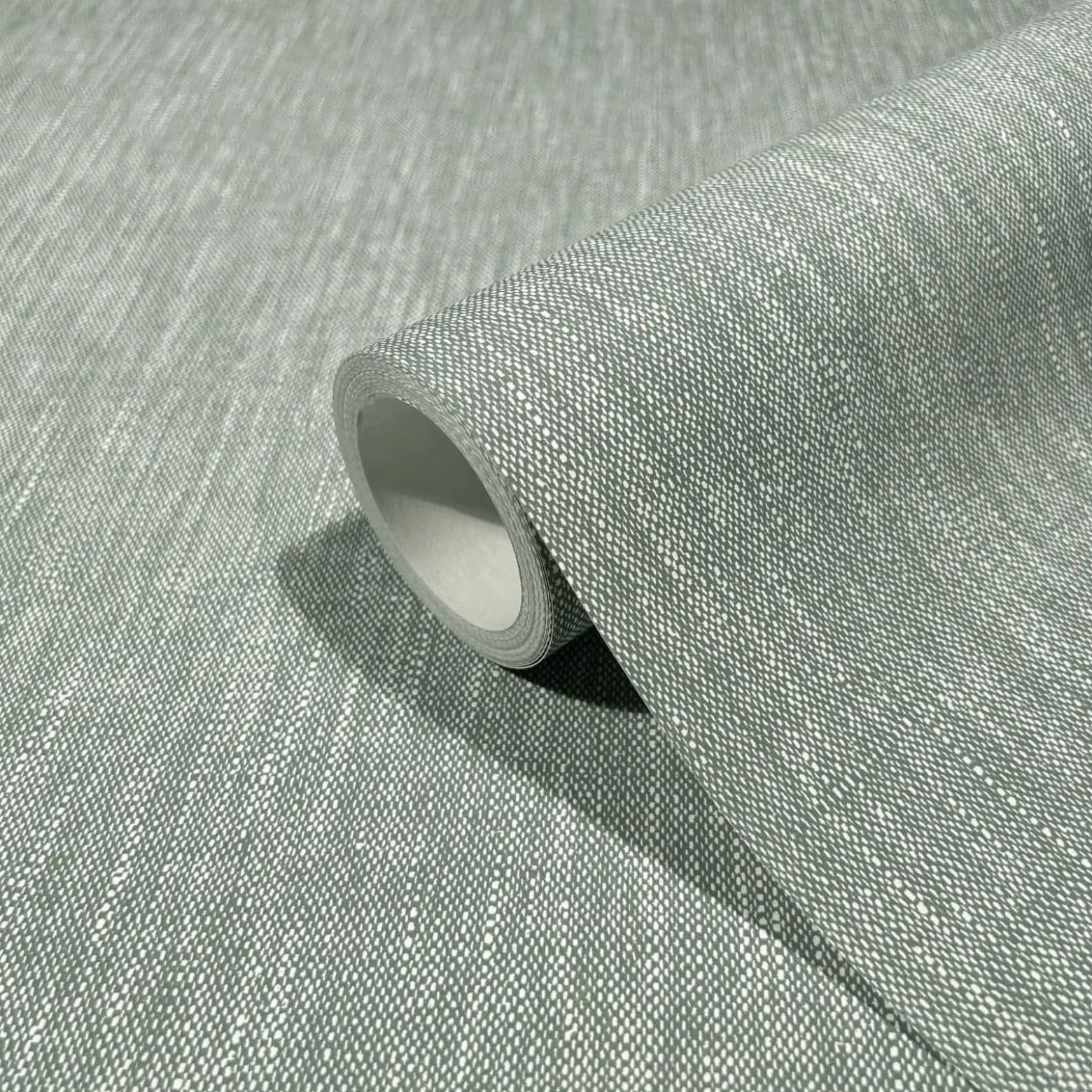 Vliestapete Textil Optik Uni Modern Grün Weiß 47615