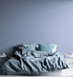 Vliestapete Textil Optik Uni Struktur Blau Lila 38903-5