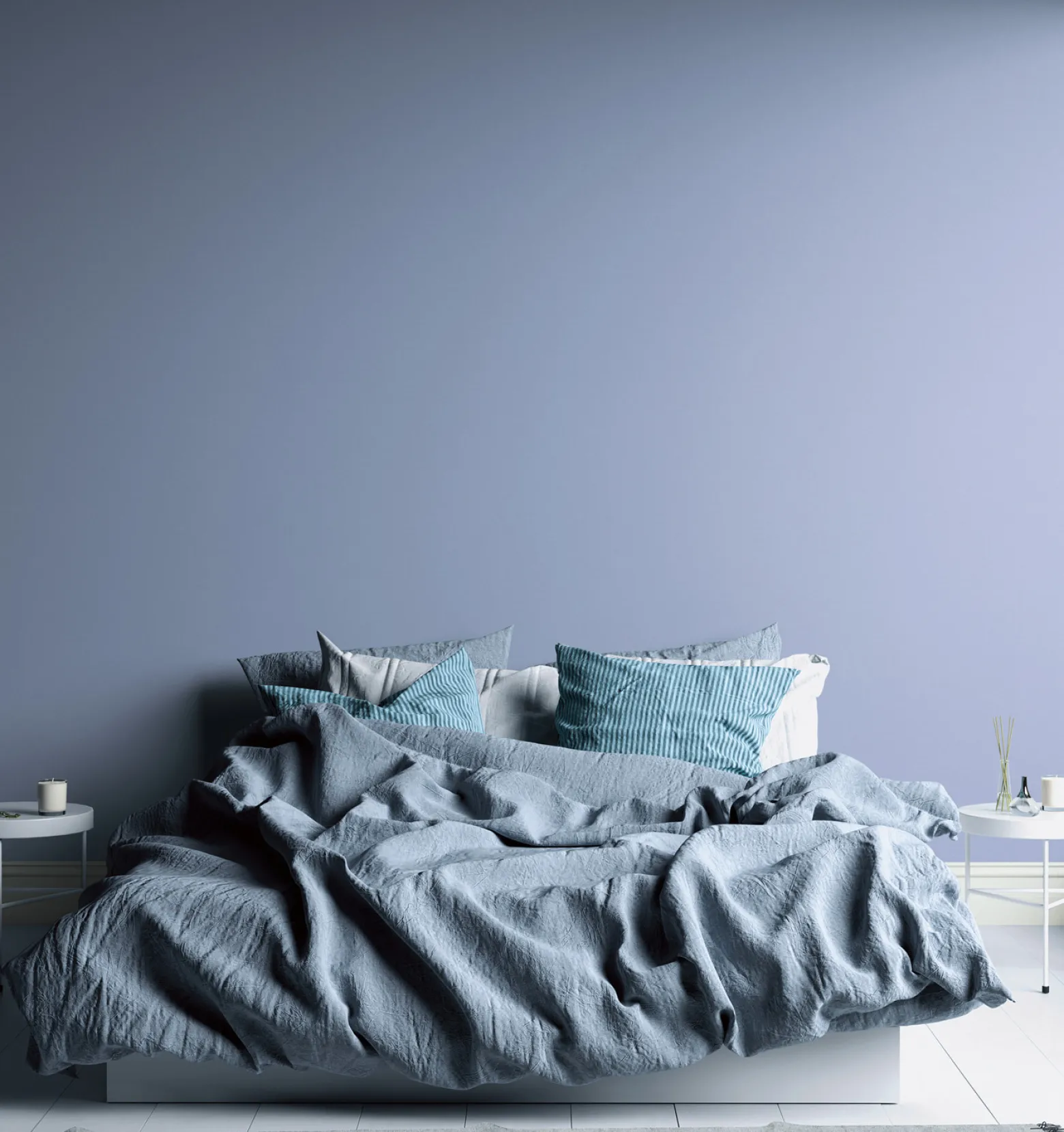 Vliestapete Textil Optik Uni Struktur Blau Lila 38903-5