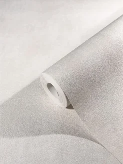 Vliestapete Textil-Optik weiß-grau metallic 32711