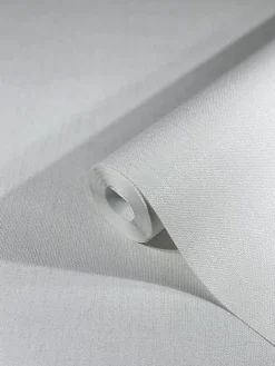 Vliestapete Textil-Optik weiß metallic 32706