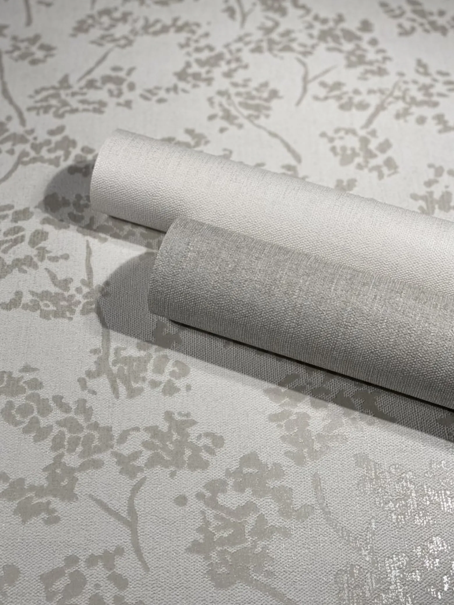 Vliestapete Textil-Optik weiß metallic 32706