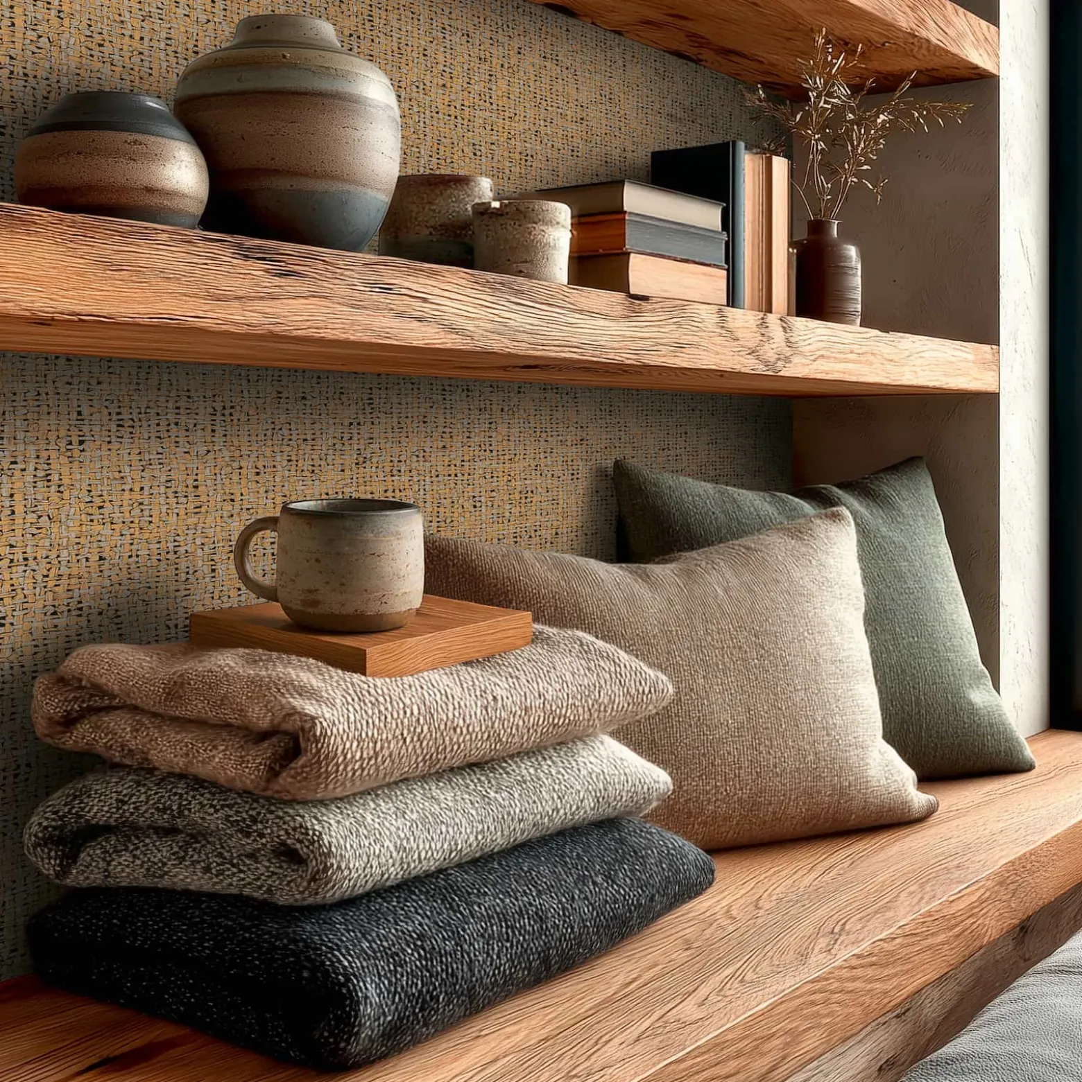 Vliestapete Textil Sisal Optik Beige Grau 79112-1
