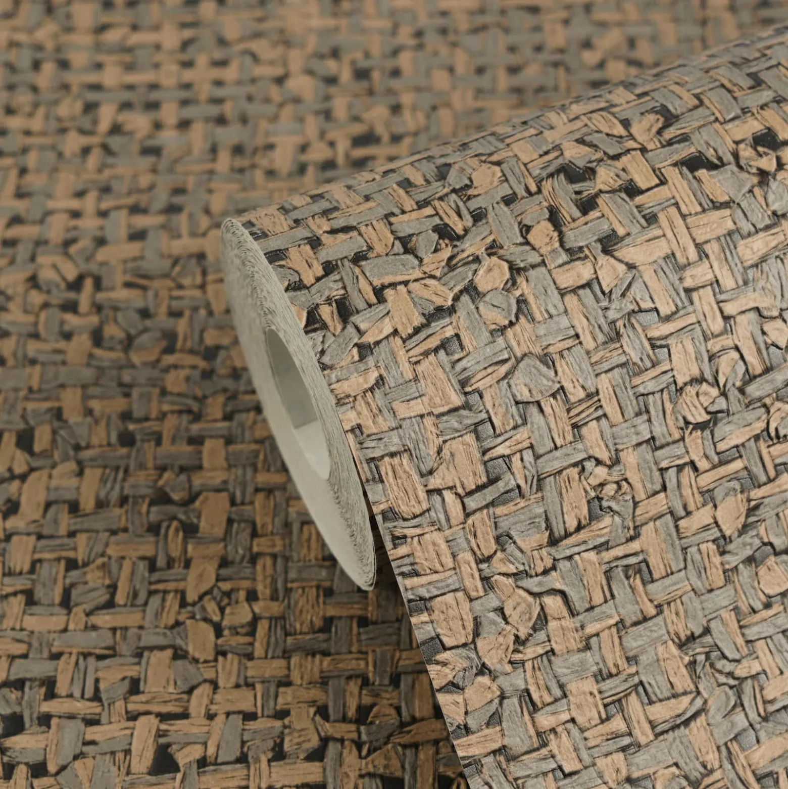 Vliestapete Textil Sisal Optik Braun Grau 79112-4