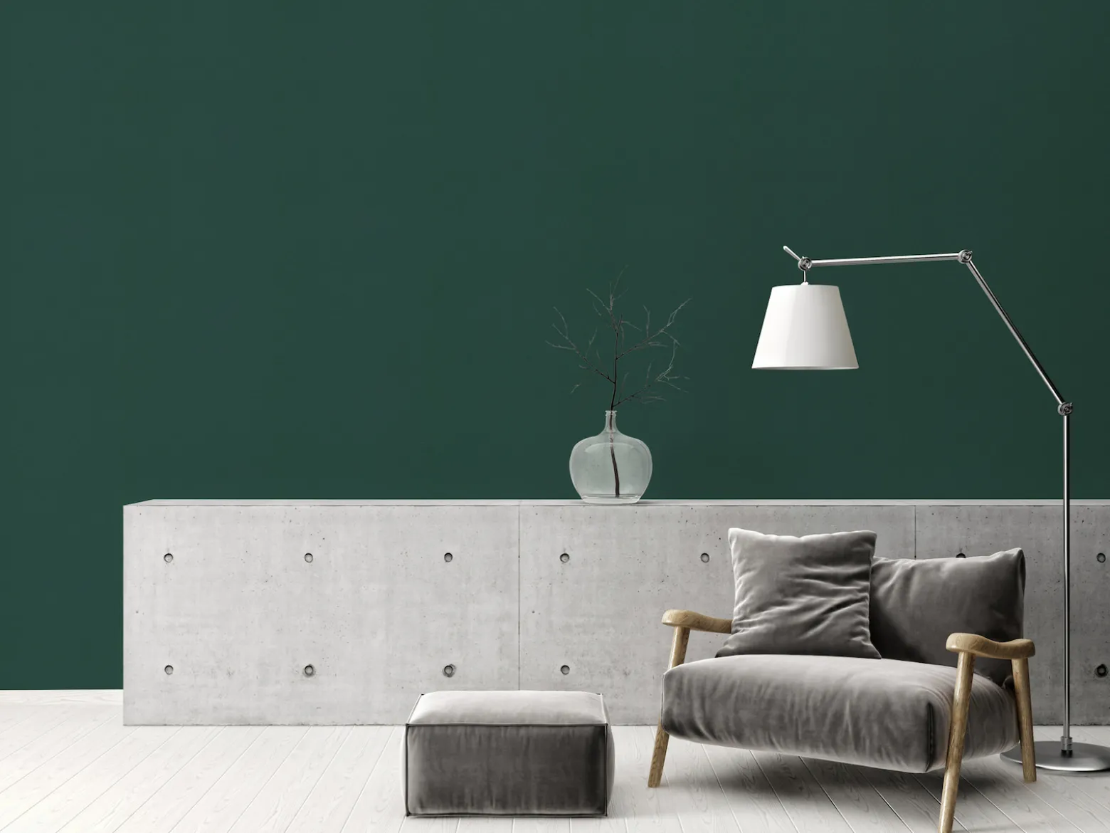Vliestapete Textil Struktur Einfarbig Grün 39655-5