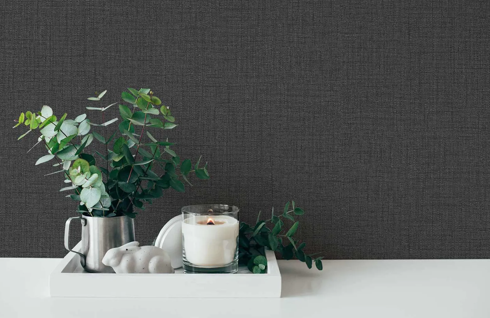 Vliestapete Textil Struktur schwarz 38529-3