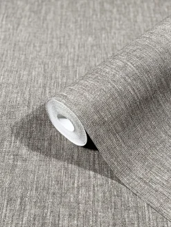 Vliestapete Textil Struktur Uni anthrazit 33330