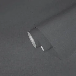 Vliestapete Textil Struktur Einfarbig Anthrazit 39655-2