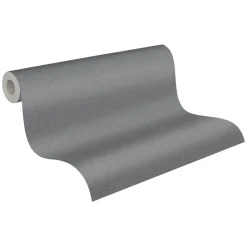 Vliestapete Textil Struktur Einfarbig Anthrazit 39655-2