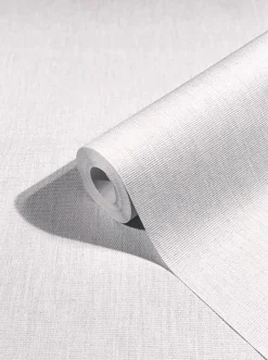 Vliestapete Textil Struktur Uni hellgrau 33325