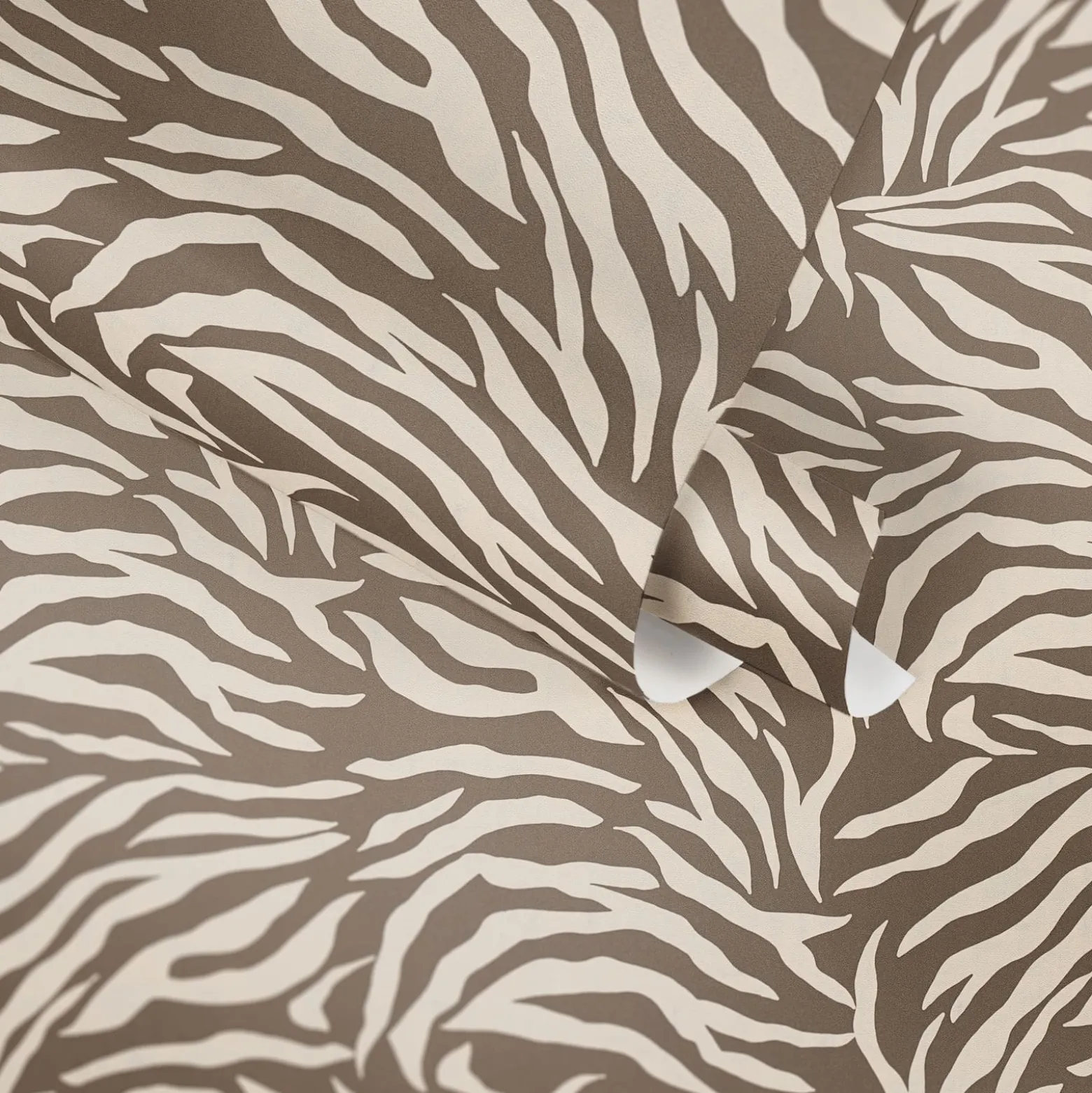 Vliestapete Tierfell Zebra Braun Creme 78217-2