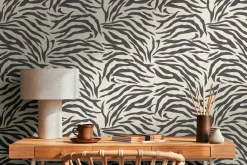 Vliestapete Tierfell Zebra Schwarz Weiß 78217-1