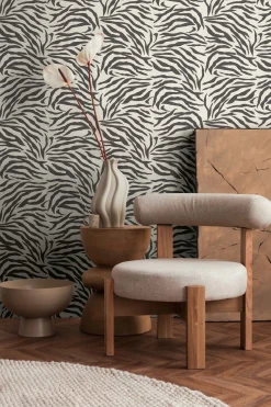 Vliestapete Tierfell Zebra Schwarz Weiß 78217-1