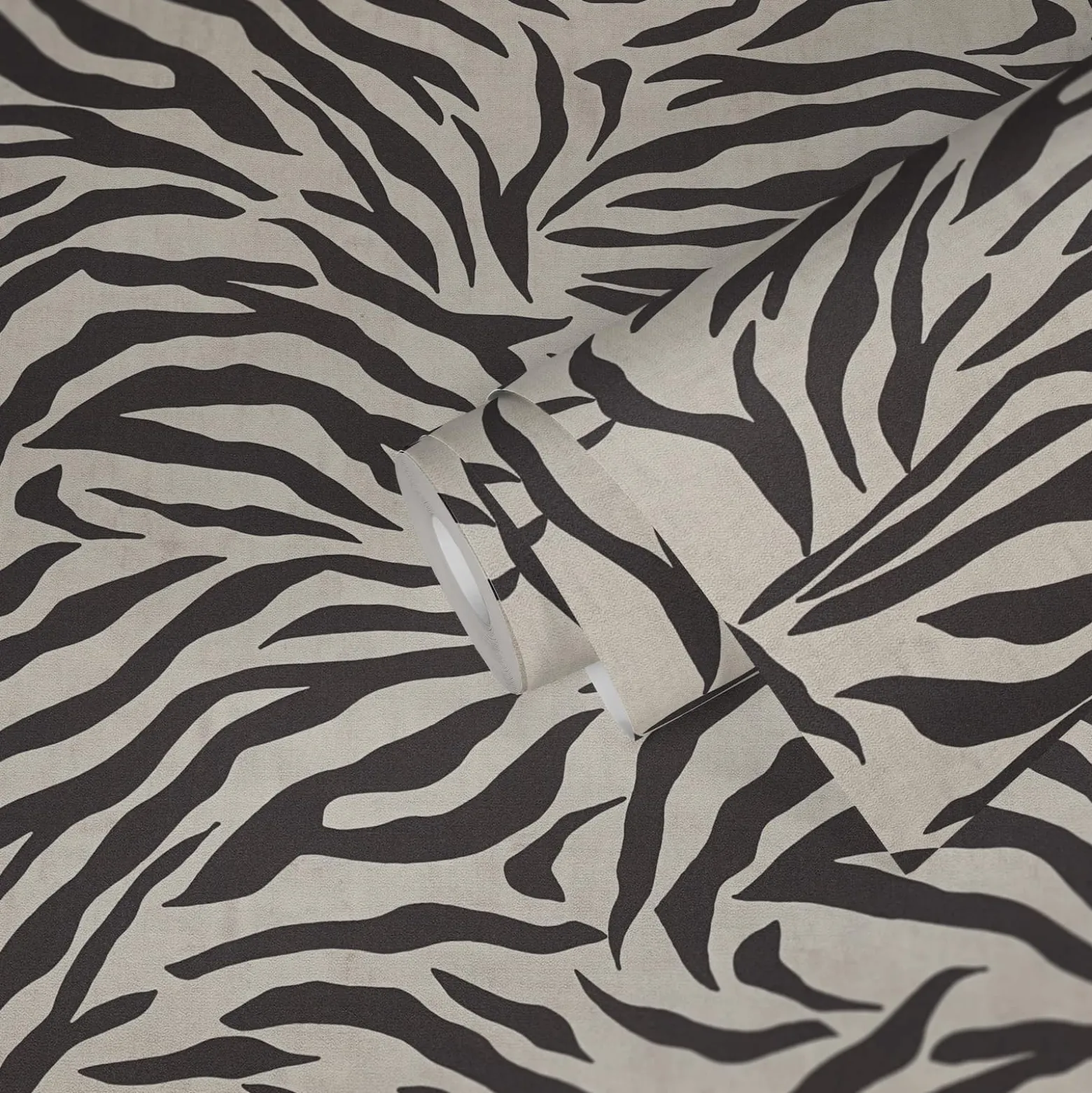 Vliestapete Tierfell Zebra Schwarz Weiß 78217-1