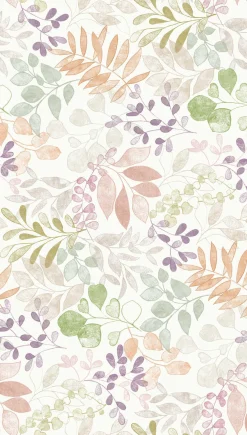 Vliestapete Tropisch Aquarell Creme Bunt 39693-1