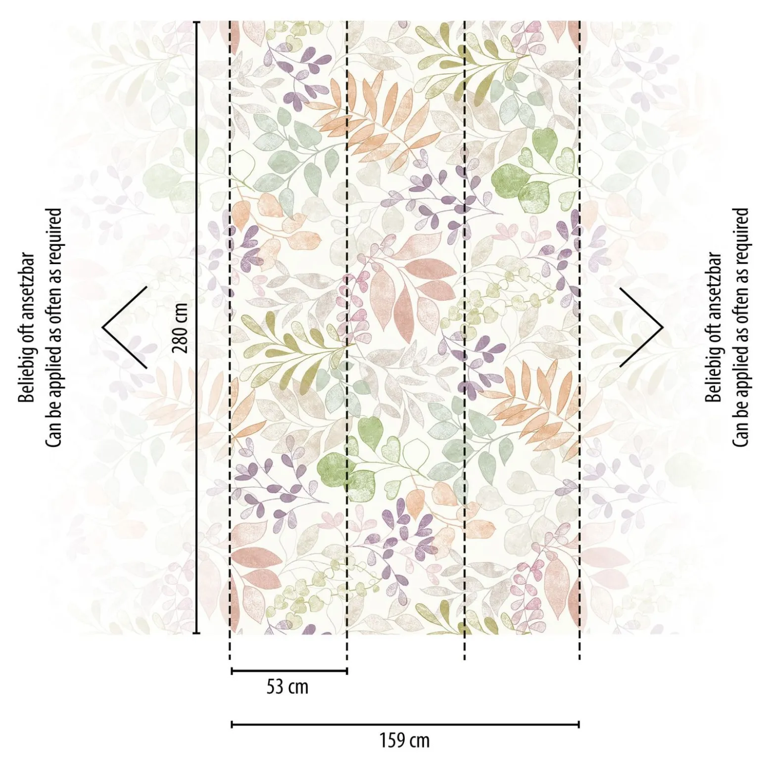 Vliestapete Tropisch Aquarell Creme Bunt 39693-1